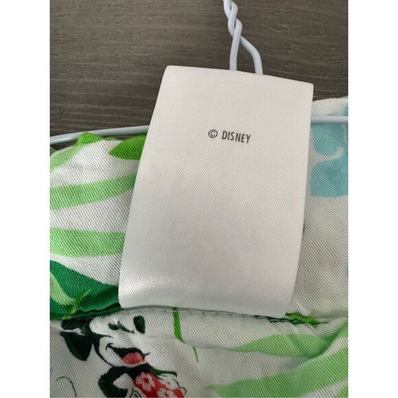 Disney Mickey Mouse Tropical Camp Resort Hawaiian Print Woven Button Size Large - Picture 4 of 9